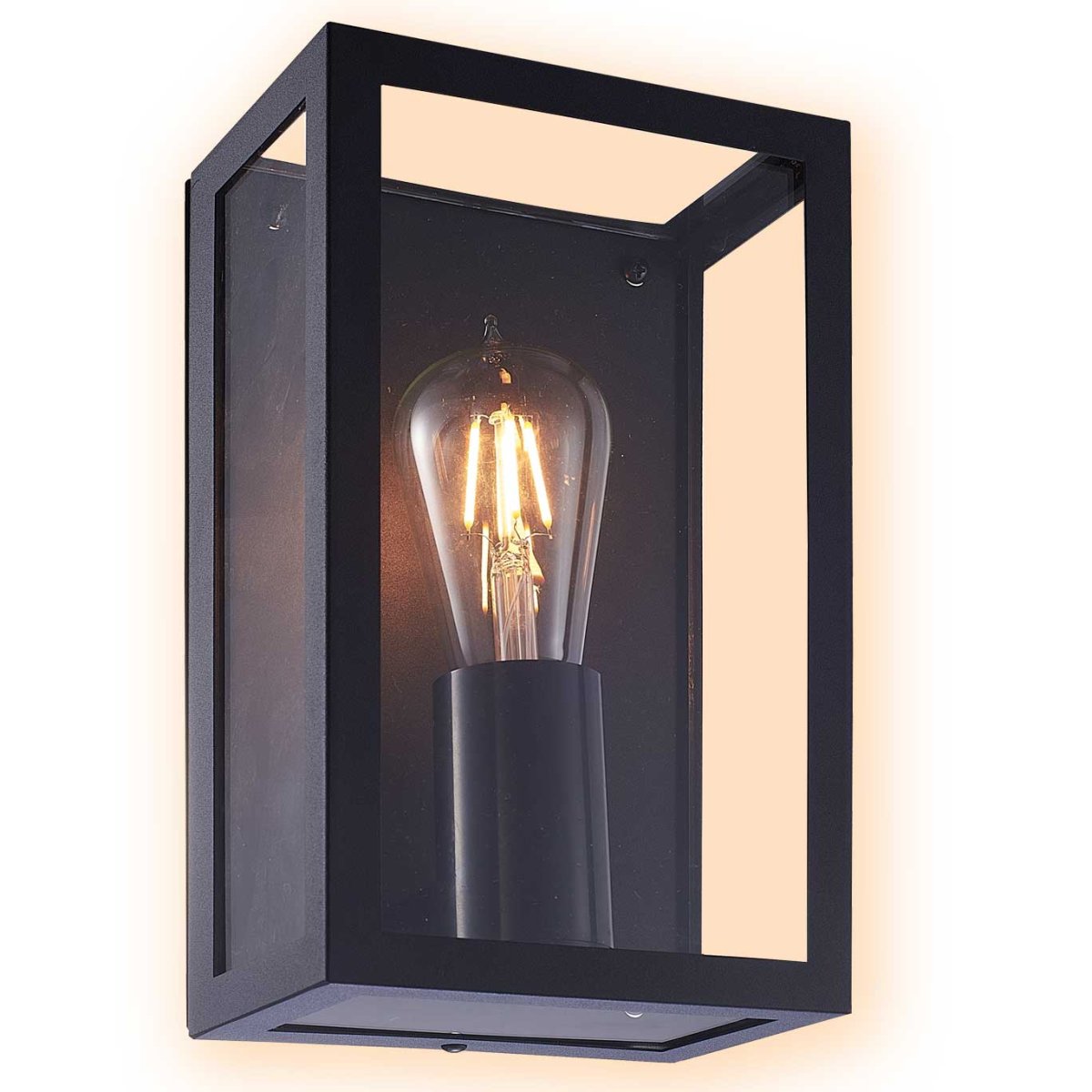 Source EWAL UP E27 IP44 Box Lantern Wall Light