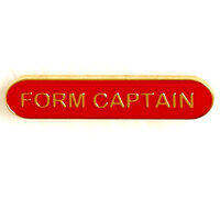 Form Captain - Bar Shaped School Badge (Red)