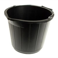 2 GALLON RIBBED BLACK BUCKET