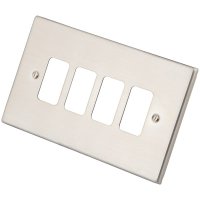 Stainless Steel 4 Gang Grid Plate 6030-353