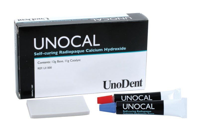 Unodent Unocal Self-Curing Radiopaque Calcium Hydroxide -13g Base,11g Catalyst