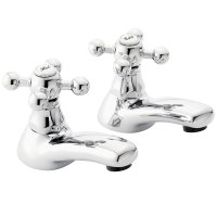 Tucker French Brompton Basin Pillar Tap Chrome (Pair)