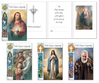 Mass Card/4 Designs/Double Fold/Silver Foil   (21908)