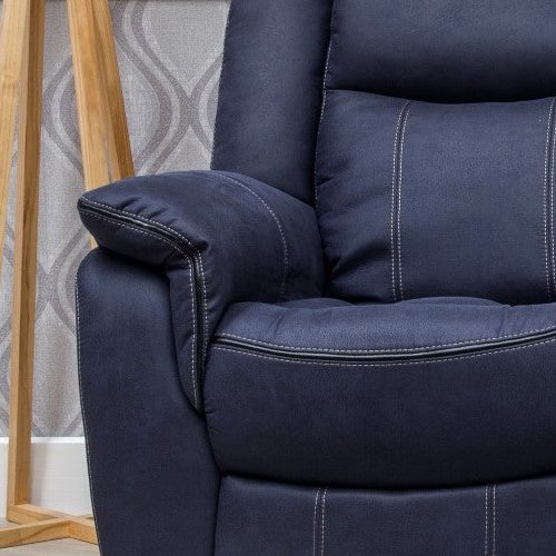  Argentina Fabric Recliner - Denim 4