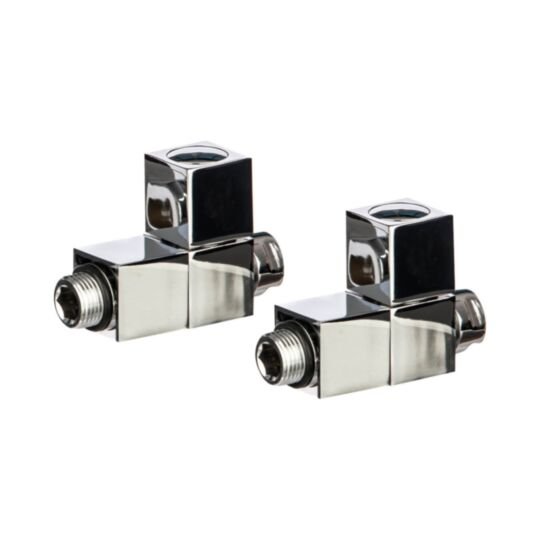 Tucker French 15mm Square Radiator Valves Straight (Pair) INST-AL031LC