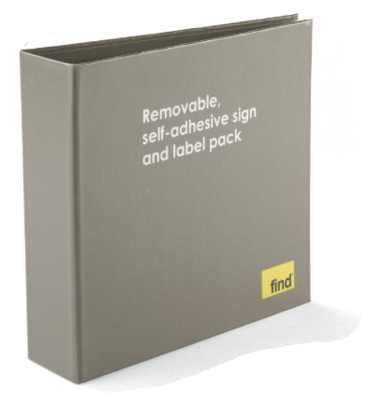 Re-usable Self-Adhesive Signs & Label Collection