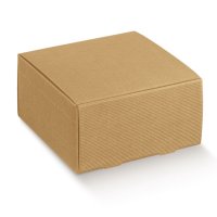 BOX CAKE GIFT  200X200X100MM  NAT.CORREGATED