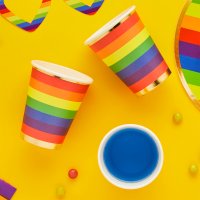 Rainbow Paper Cups - Pack of 8