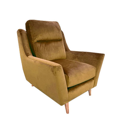 Spirit Mustard Velvet Armchair