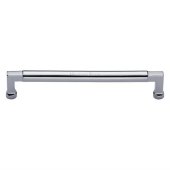 C0312 203-PC - Heritage Brass Cabinet Pull Bauhaus Design 203mm CTC Polished Chrome Finish