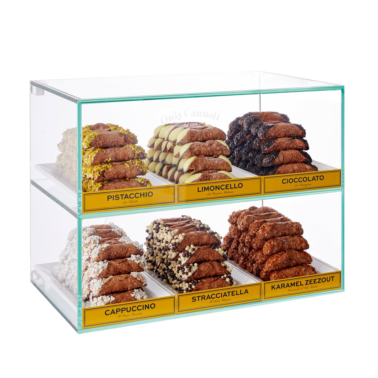 Only Cannoli - Only Cannoli Vitrine Mezzo XL (holds 6 types) 50.5 x 27.5 x 38.5 cm x 1pc