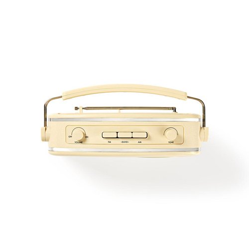 Nedis AM/FM Radio - Battery / Mains Powered - Ivory | 292080