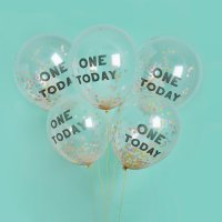 One Today Confetti 12" Latex Balloons - Pack of 5