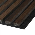 Fibrotech Acoustic Panel 2.44m x 605mm x 22mm - Smoked Oak