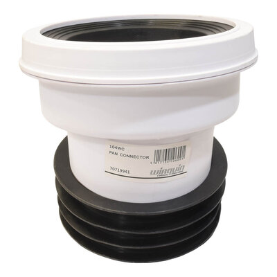 110MM K/Fit Wc Connector 104degree White