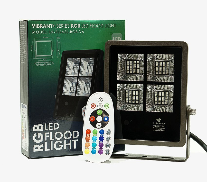 Lumeno 36W LED RGB Floodlight With Remote