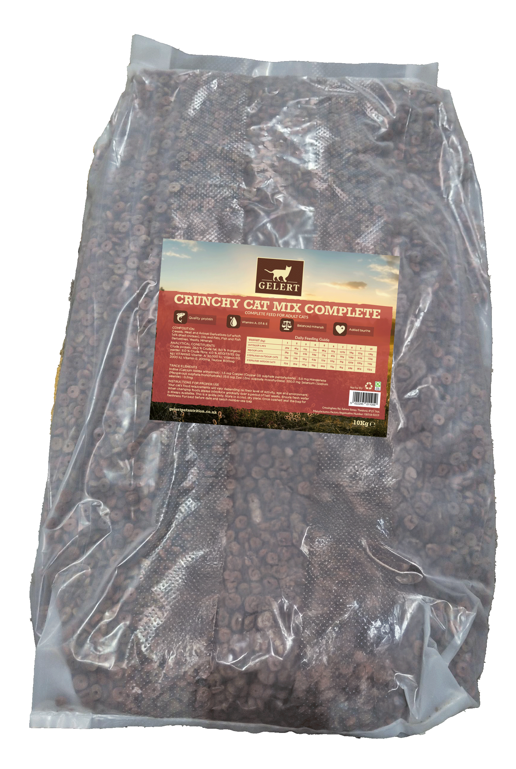 Gelert Crunchy Cat Mix Complete 10kg Bag