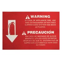 Class K Extinguisher Sign, Bilingual (Spanish), w/Arrow, 12" W x 8" H