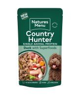 Natures Menu Dog Country Hunter 80% Succulent Duck with Fruit & Vegetables Pouches 3x6x150g