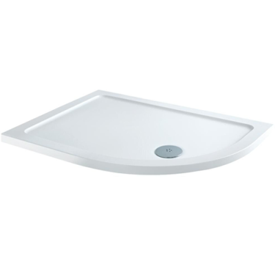 Right Hand Offset Quadrant Low Profile Shower Tray 1200mm x 800mm