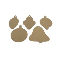 Large Assorted Wooden Christmas Shapes 14cm Set 1 (50)