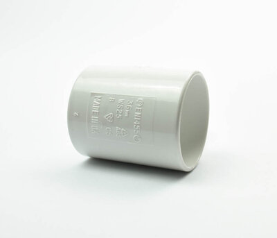Polypipe 40mm WS26 ABS White Straight Coupling