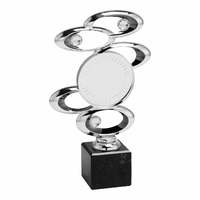 23cm Silver Spiral Blaze Trophy on Marble