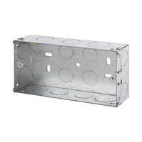 2 Gang 35mm Metal Socket Box