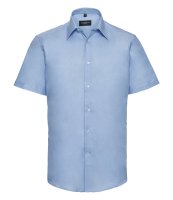 Russell Collection Men's Short Sleeve Easy Care Tailored Oxford 