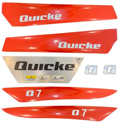 Quicke Loader Decal Set Red Q7