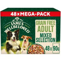 James Wellbeloved Grain Free Adult Turkey Lamb & Chicken in Gravy Pouch 48x90g