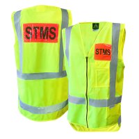 Hi-Vis Vest, Zip, STMS, Yellow/Orange