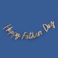 Gold 'Happy Father's Day' Card Banner 2m