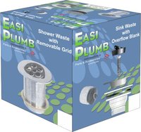 Easi Plumb 1 1/2" PVC Sink Waste, Plug & Overflow Blank
