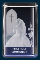 Lazer Engraved Crystal/Communion Girl   (C50662)