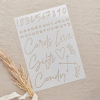 Wedding Letter Stencils - Pack of 4