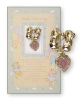 Metal Baby Booties Brooch   (3415/PK)