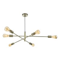 ALANA 6LT ADJUSTABLE PENDANT ANTIQUE BRASS