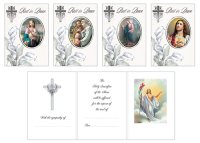 Mass Card/4 Designs/Double Fold/Silver Foil   (2174)