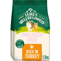James Wellbeloved Adult Cat Oral Health Rich in Turkey Dry Food 1.5kg FC10T