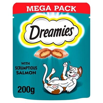 Dreamies Salmon Cat Treats Mega Pack 6 x 200g