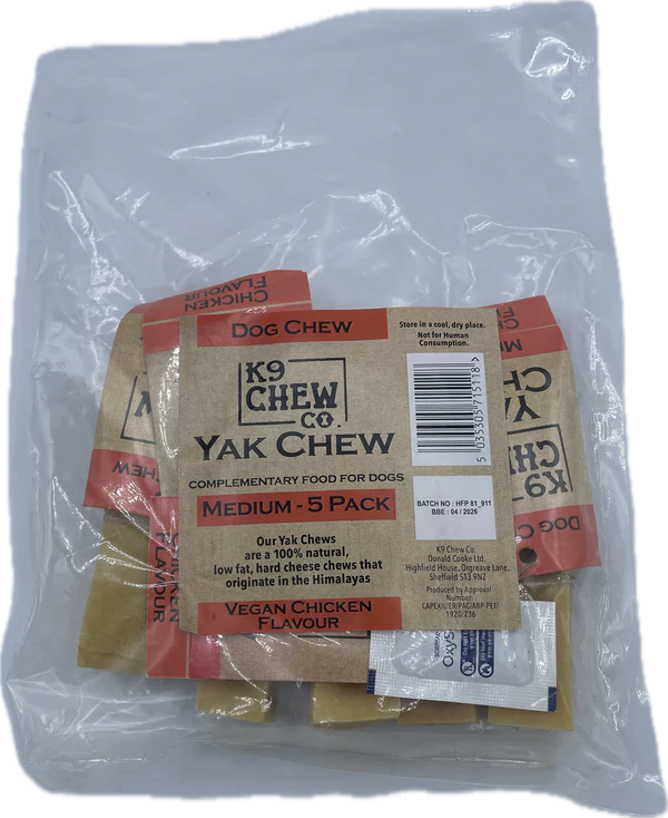 K9 Chew Co. Yak Cheese Chew CHICKEN Medium x 5