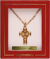 Necklet/18 ct Gold Plated/1 inch Celtic Cross   (6862)