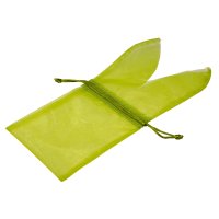 Green organza Easter bunny bag 29 x 12cm - 10pcs