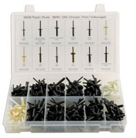Assorted Box Trim Clips Plastic Rivets 235pc
