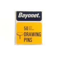BAYONET DISPLAY BOX BRASSED DRAWING PINS