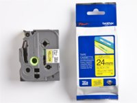 BROTHER 24MM BLACK ON YELLOW LAMINATED TAPE