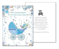 Baby Congratulations Card - Boy/3 Dimensional   (22570)