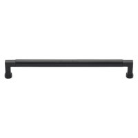 C0312 254-BKMT - Heritage Brass Cabinet Pull Bauhaus Design 254mm CTC - Matt Black Finish
