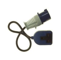 Rugged 16A Blue Plug & Rubber Splitter